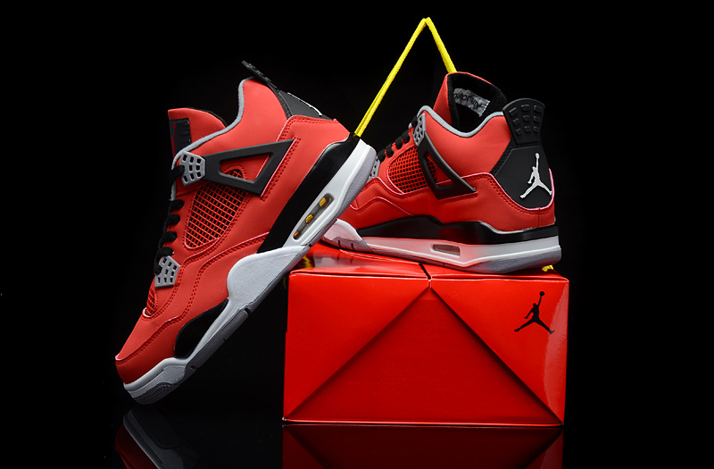 Air Jordan 4 Men Shoes Black/Red Online